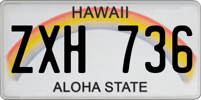 HI license plate ZXH736