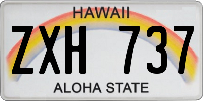 HI license plate ZXH737