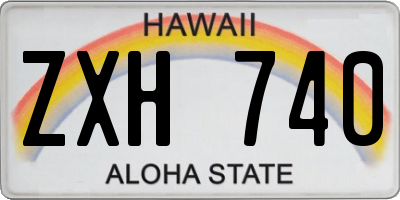 HI license plate ZXH740