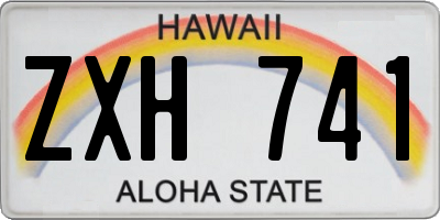 HI license plate ZXH741