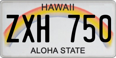 HI license plate ZXH750