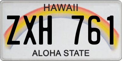 HI license plate ZXH761