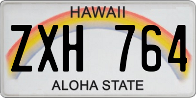 HI license plate ZXH764