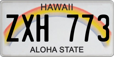 HI license plate ZXH773