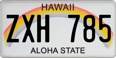 HI license plate ZXH785