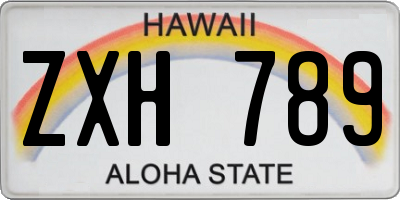 HI license plate ZXH789