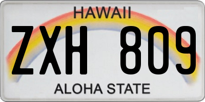 HI license plate ZXH809