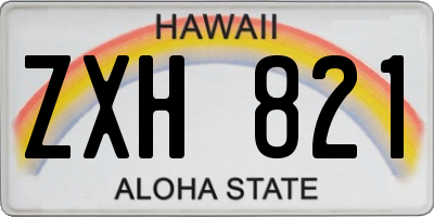 HI license plate ZXH821