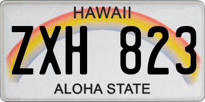 HI license plate ZXH823