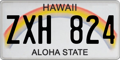 HI license plate ZXH824