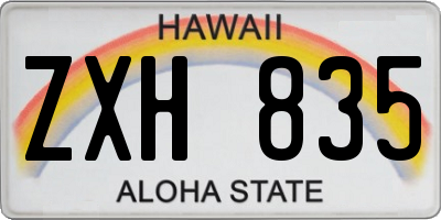 HI license plate ZXH835