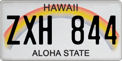 HI license plate ZXH844