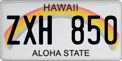 HI license plate ZXH850