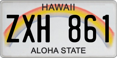 HI license plate ZXH861