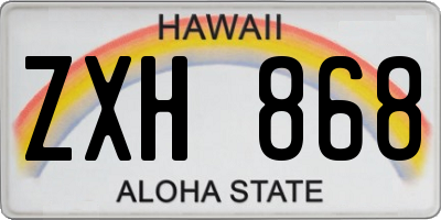 HI license plate ZXH868