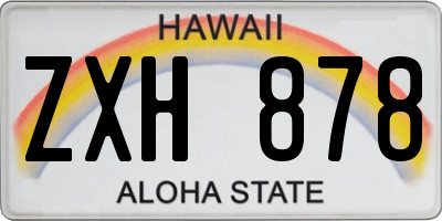 HI license plate ZXH878