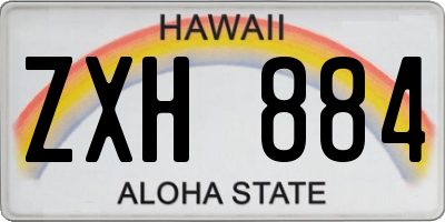 HI license plate ZXH884