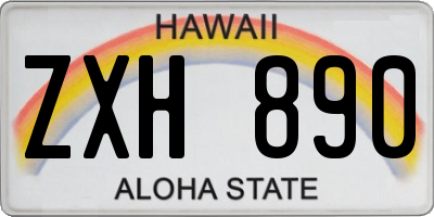 HI license plate ZXH890