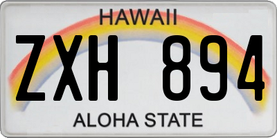 HI license plate ZXH894