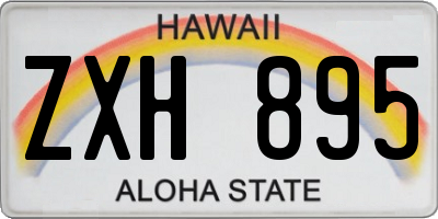 HI license plate ZXH895