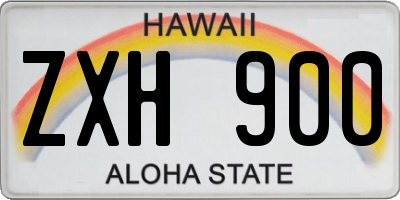 HI license plate ZXH900