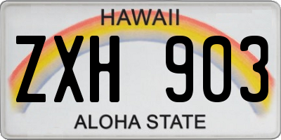 HI license plate ZXH903