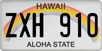 HI license plate ZXH910