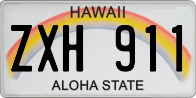 HI license plate ZXH911