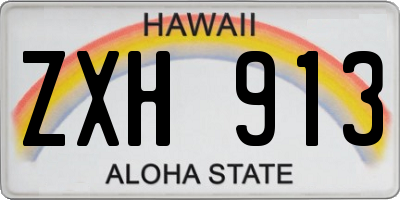 HI license plate ZXH913