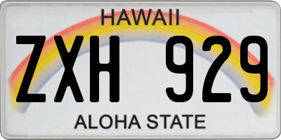 HI license plate ZXH929