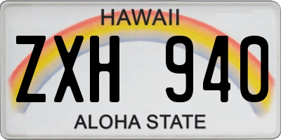 HI license plate ZXH940