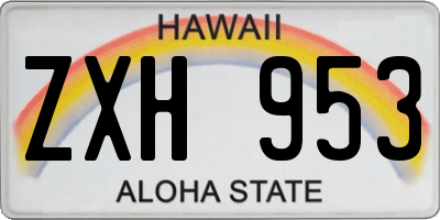 HI license plate ZXH953
