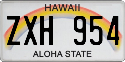 HI license plate ZXH954
