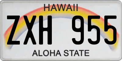 HI license plate ZXH955