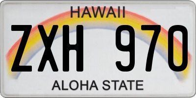 HI license plate ZXH970