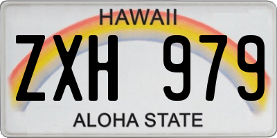 HI license plate ZXH979