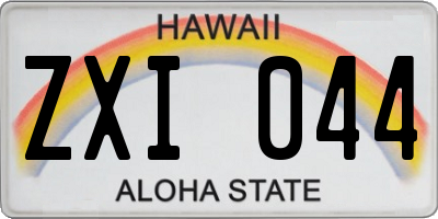 HI license plate ZXI044