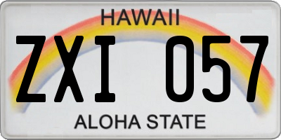 HI license plate ZXI057