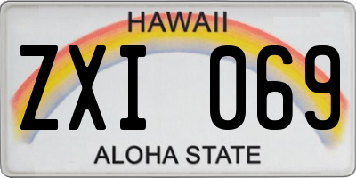HI license plate ZXI069