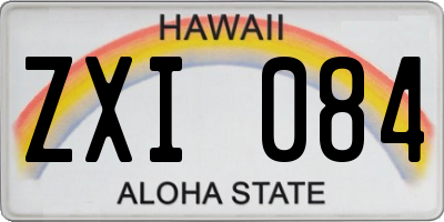 HI license plate ZXI084