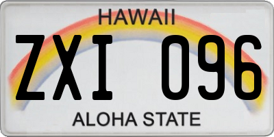 HI license plate ZXI096