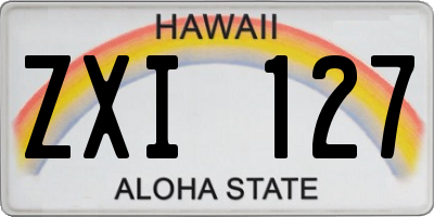 HI license plate ZXI127
