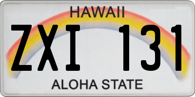 HI license plate ZXI131