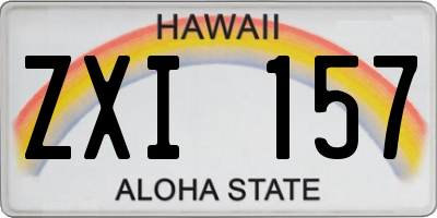 HI license plate ZXI157