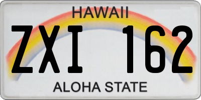 HI license plate ZXI162