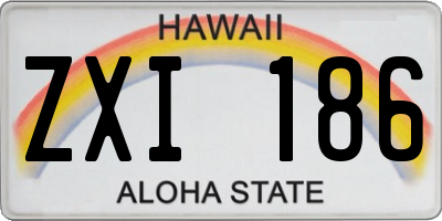 HI license plate ZXI186