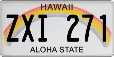 HI license plate ZXI271