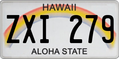 HI license plate ZXI279