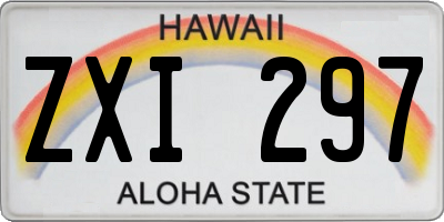 HI license plate ZXI297