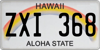 HI license plate ZXI368